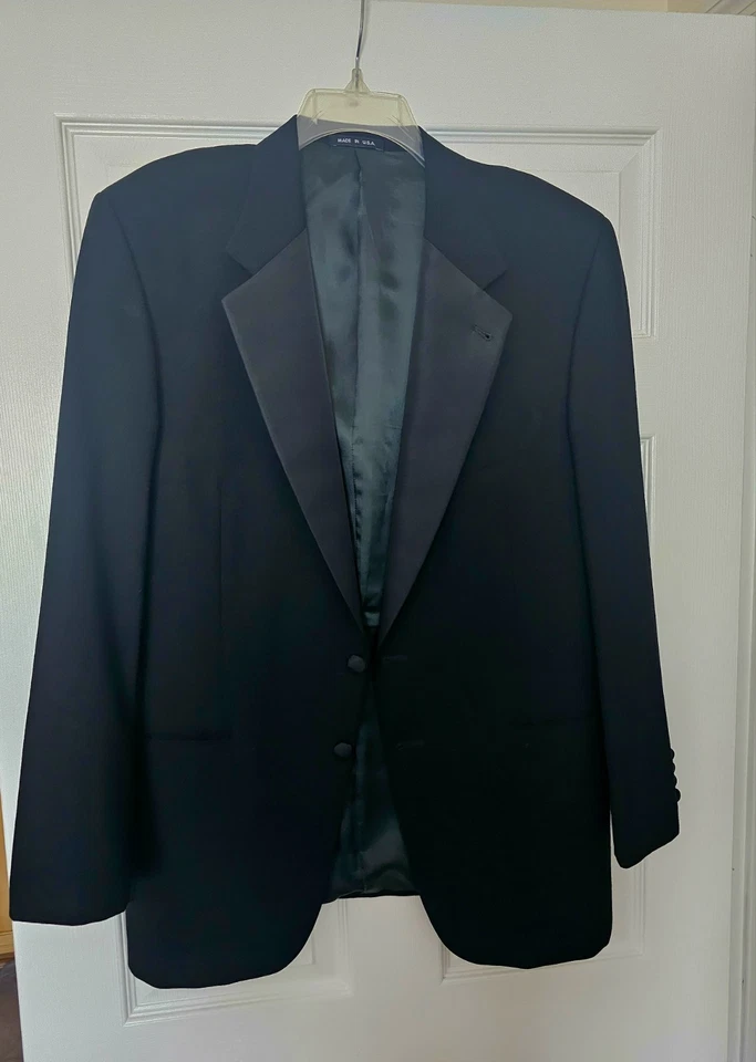 Men Joseph Abboud For Nordstrom Formal Dress Jacket Size 41 R Black  - Image 1 of 1