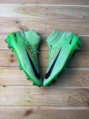 NIKE Mercurial Veloce III DF FG Electric Green Black Soccer Cleats Boots US8.5 - Image 1 of 4