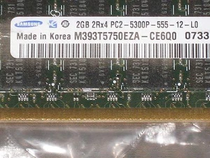 M393T5750EZ4-CE6Q0   2GB 2RX4  PC2-5300F  ECC  REGISTERED  SERVER MEMORY - Picture 1 of 1