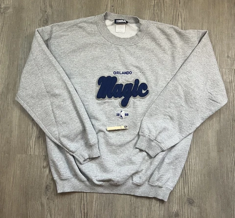 Vintage Orlando Magic Gray Crewneck Pullover Sweatshirt NBA 90s Size Medium Cover