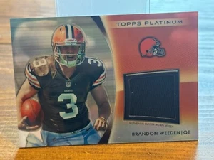 2012 Topps Platinum Rookie Relic NFL #PRR-BW Brandon Weeden Jersey Patch Card - Imagen 1 de 9