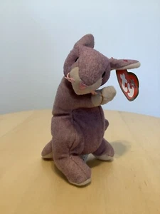 TY Teenie Beanie Babies*McDonalds Happy Meal~'Springy' The Lavender Bunny con etiqueta - Imagen 1 de 6