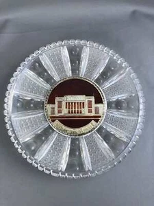 Vintage LEAD  Germany CRYSTAL Plate with Berlin Sport Halee representation - Picture 1 of 9