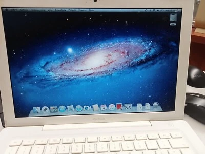 MacBook apple a1181 2007 intel core duo ram 4 gb ddr2 mac os x bianco laptop - Immagine 1 di 4