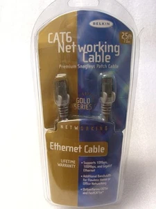 BELKIN, CAT6 Networking Cable, 25’, Gold Series, A3L980-25-S - Picture 1 of 9