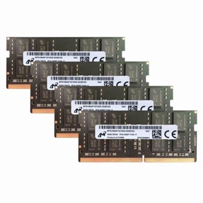 Micron 4x8GB 2Rx8 PC4-2400T DDR4 19200Mhz 260Pin SODIMM Laptop Memory (Non-Ecc) - Image 1 of 4