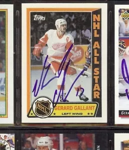 GERARD GALLANT 1989 Topps Hockey STICKER Detroit Red Wings SIGNED / AUTOGRAPH - Picture 1 of 1