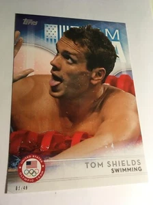 2016 Topps Olympic Jumbo 5x7 Tom Scudi Nuoto 49 #'d 02/49 - Foto 1 di 1