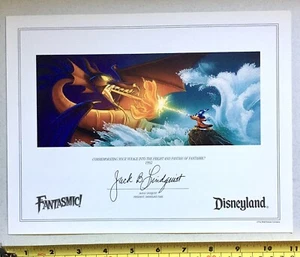 Fantasmic 1992! Certificado conmemorativo, Disneyland, Jack B. Lindquist, ¡como nuevo! - Imagen 1 de 2