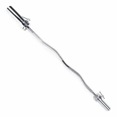 CAP 48" Olympic Weight Lifting Solid Curl Bar 2" Plates Chrome Home Gym New 1 47 - Image 1 of 2