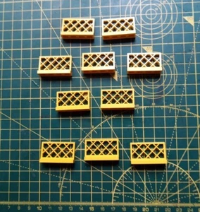 LEGO 3185 Lattice Fence Yellow Pack of 10 - Picture 1 of 12