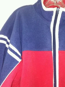 Wilson Advantage Herren Gr. M Fleecejacke mit Reißverschluss Rot Blau Langarm Poly - Bild 1 von 8