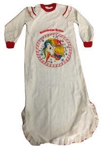 Vintage Rainbow Brite Night Gown Girl’s Full Logo 1983 Sprite Warm Hallmark - Picture 1 of 3