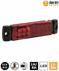 DBG 12V/24V LED Rear Red Marker Lamp Reflector Red Lens Trailer Lorry Truck - Bild 1 von 2