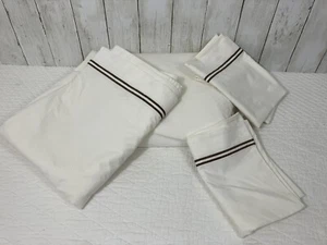 De’ Medici Fine Linens Enzo Full Size Sheet Set Italian Cotton Retail $590 NWOT - Imagen 1 de 7