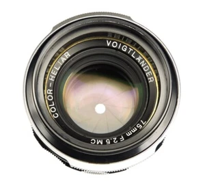 Voigtlander 75mm f2.5 Colour-Heliar MC Nikon SLR mount - Picture 1 of 12