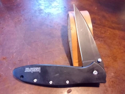 Kershaw Black Finish Folder Stainless Handle Leek Knife, 1660, Plain Edge - Image 1 of 4