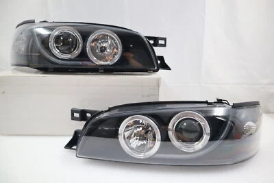 Fit-1995~2001-Subaru Impreza Led Black Headlight+Corner Turn Signal Lamps Pair - Image 1 of 4