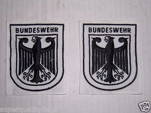 2 BUNDESWEHR Aufnäher BUNDESWEHR BESTICKT STOFF PATCH NEU - Bild 1 von 2