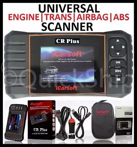 UNIVERSAL Diagnostic Scanner Tool SRS ABS ENGINE TRANSMISSION iCarsoft CR PLUS - Picture 1 of 9