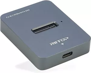 Estación de acoplamiento M.2 a USB, adaptador lector NVMe a USB C para llave M, llave B+M SSD - Imagen 1 de 7