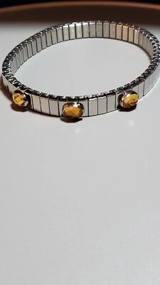 Pulsera NOMINATION ITALY Hecha en Italia Tres Piedras Circonita cúbica en Acero Inoxidable 7" Foto 1 de 4