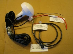 Marine GPS Receiver Antenna with NMEA Input cable for Raymarine E80 Chartplotter - Picture 1 of 4