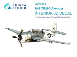 Quinta Studio QD48385 3D Interior Color Decal for TBM-3 Avenger (Academy) 1/48 - Picture 1 of 12