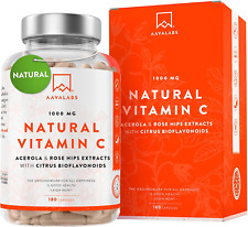 Vitamina C 1000Mg Vegan - Integratore Naturale Con Bioflavonoidi, Rosa Canina, A