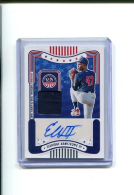 2024 Panini Stars and Stripes Collegiate Team Eldridge Armstrong III Auto Jersey - Image 1 of 2