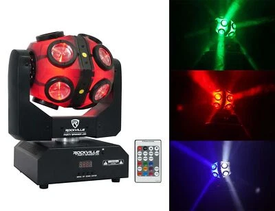 Rockville Party Spinner LED Moving Head RGBW DJ Light with DMX Controls+18 LED's - Image 1 of 4
