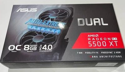 AMD RADEON RX 5500 XT 8GB GRAPHICS CARD in Original Box - Image 1 of 4