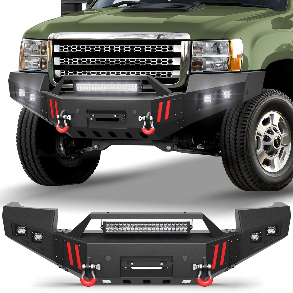 Steel Front Bumper w/Winch Plate For Toyota Tundra/Sequoia 2007-2013 SR5 Limited Foto 1 de 4