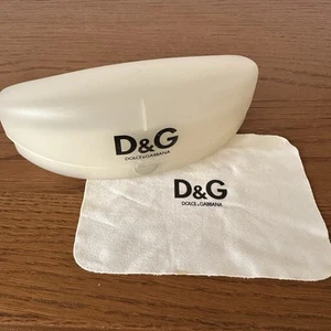 Dolce & Gabbana Sunglass Hardcase ONLY D&G Clamshell Clear Plastic Lens Cloth - Picture 1 of 8