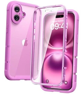 Diaclara Designed for iPhone 16 Case, Full Body Rugged iPhone 16 6.1'' Pink - Picture 1 of 7