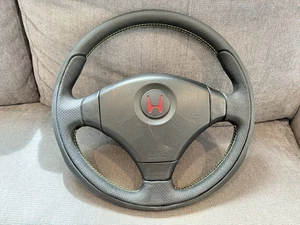 RARE HONDA INTEGRA DC2 DB8 ITR Type R MOMO Steering Wheel Wrapped Leather JDM - Picture 1 of 15