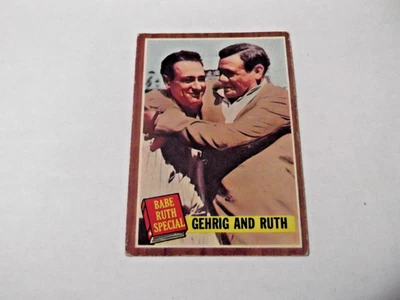 Tarjeta de béisbol Gehrig and Ruth 1962 Topps #140 Babe Ruth serie especial excelente Foto 1 de 4