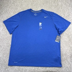 NEW Nike Training T Shirt Mens 2XL XXL Blue Gray Swoosh Short Sleeve 371642-493 - Picture 1 of 17