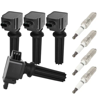 Bobina de encendido y bujía 4 piezas para Ford Explorer Focus Edge 2,0 L L4 2012 13 15 Foto 1 de 4