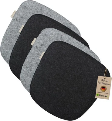 4x SILUK Sitzkissen Filz 40cmx40cm Bankissen Stuhlkissen-Quadratisch - Bild 1 von 4
