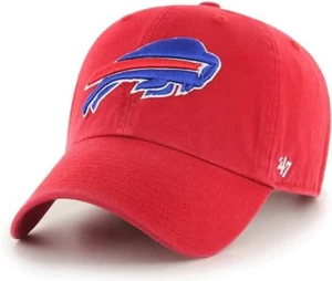 Men's Buffalo Bills Red '47 Clean Up Hat Cap NFL Football Adjustable Strap - Picture 1 of 2