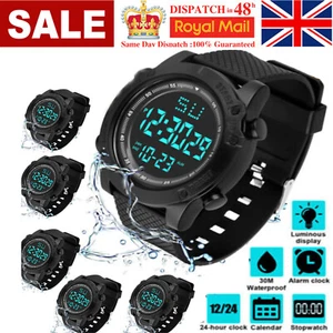 Men Digital Sports Watch Military Tactical LED Backlight Wristwatch Waterproof - Picture 1 of 19