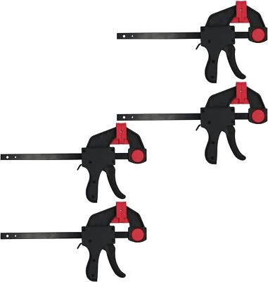 TOOLTIME Quick Release Bar Clamps Pro Heavy Duty 12" 300mm Rapid Ratcheting Spreader 4PC