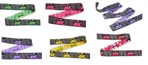 Jacquard Ribbon 1" Black White & Color Love Bones Dog *Colors* Polyester - Picture 1 of 8