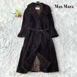 Max Mara langer Mantel braun Alpaka Gürtel Damen Größe 40 aus Japan gebraucht - Bild 1 von 9