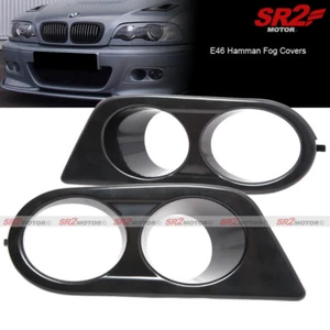 Black ABS Fog Lamp Light Bezel Ham Style Bumper Cover fits 01-06 BMW E46 M3 - Bild 1 von 1