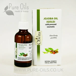 Jojoba Oil (Gold), Cosmetic, Cold-Pressed, Ol'Vita 50 ml - Picture 1 of 1