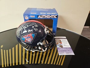 Jack Lambert "HOF '90 & #58" Signed NFL 75th Anniversary Mini Helmet - JSA COA - Picture 1 of 7