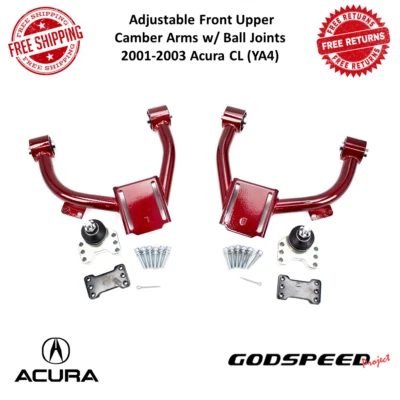 Godspeed Adj Front Upper Camber Arms w/ Ball Joints For 2001-2003 Acura CL (YA4) Foto 1 de 4