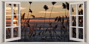 Winter Sunrise Over Loch Picture Fabric Poster Sticker Wall Art Self Adhesive - Picture 1 of 4